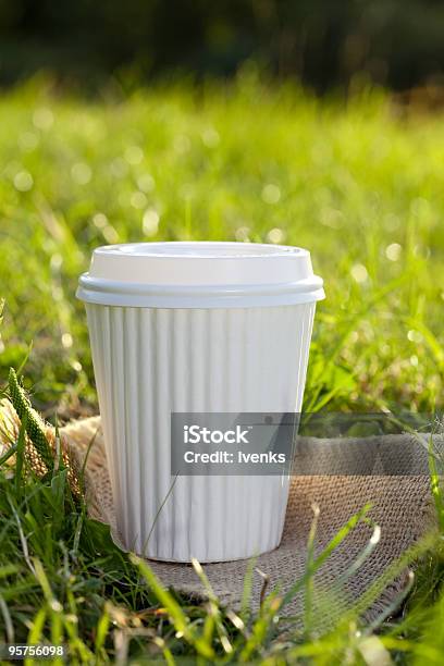 인명별 주사침의 주시나요 한통입니다 커피잔을 In The Grass 아이스 커피에 대한 스톡 사진 및 기타 이미지 - 아이스 커피, 일회용 컵, 흰색