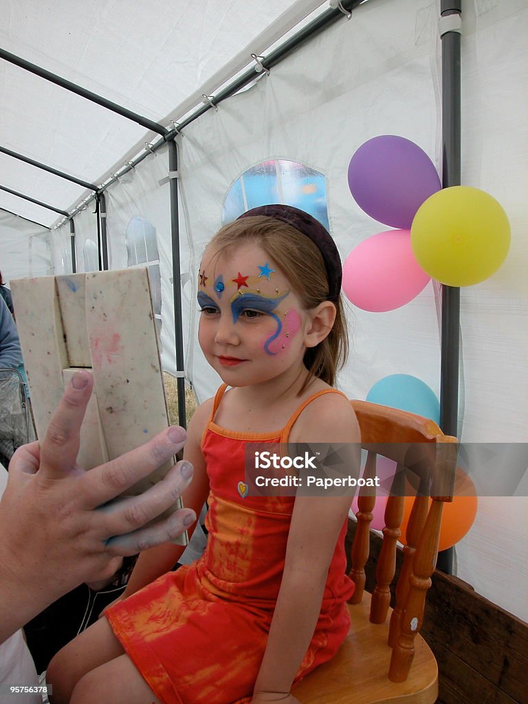 Criança pintura facial - Royalty-free 6-7 Anos Foto de stock