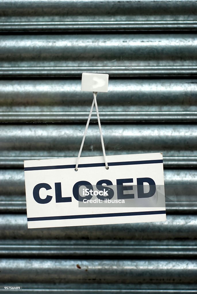 Closed-segnale inglese - Foto stock royalty-free di Negozio