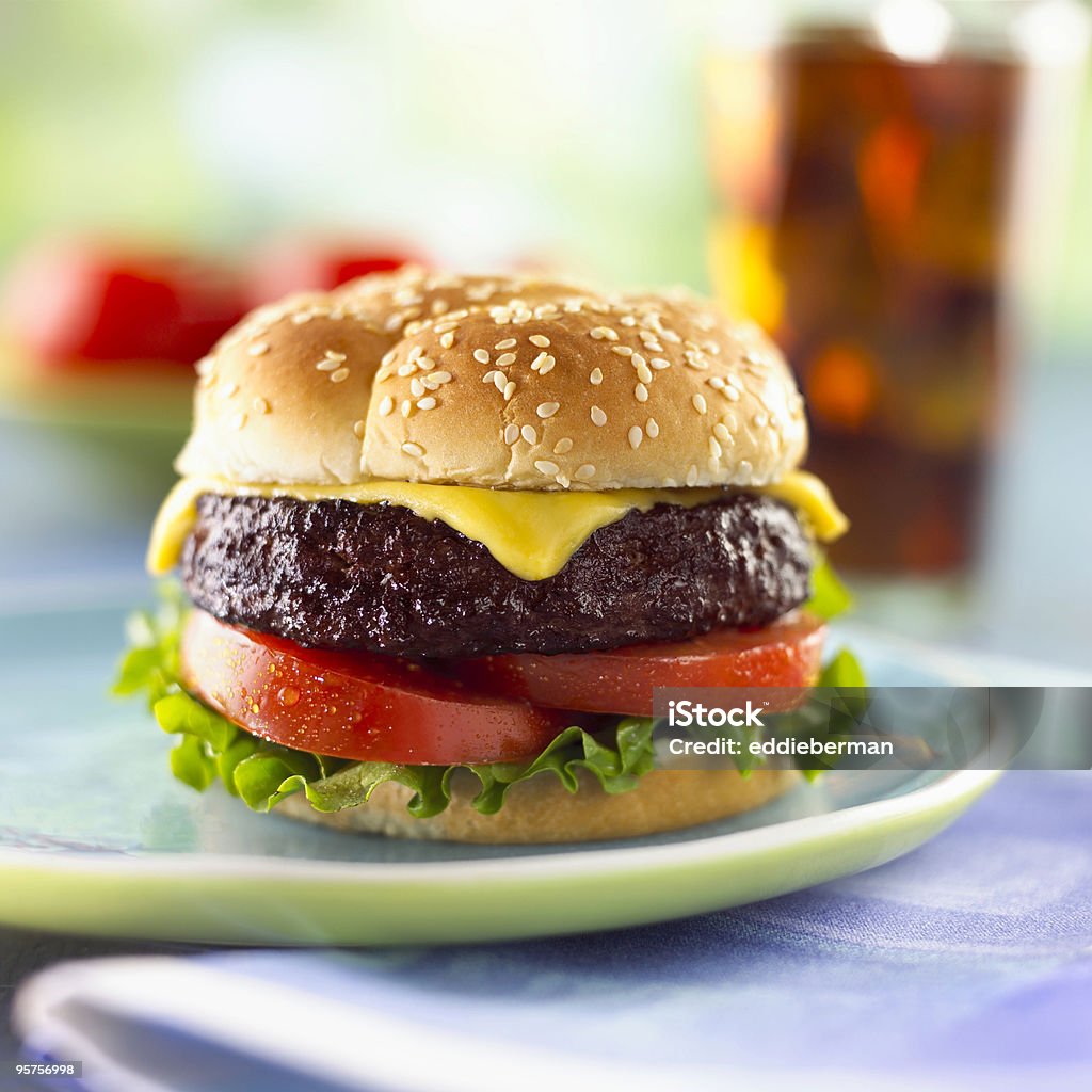 Hamburger mit Käse - Lizenzfrei Fotografie Stock-Foto