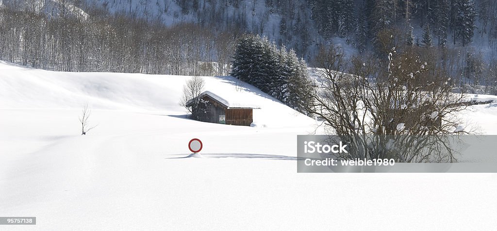 Winter-Landschaft - Lizenzfrei Alpen Stock-Foto