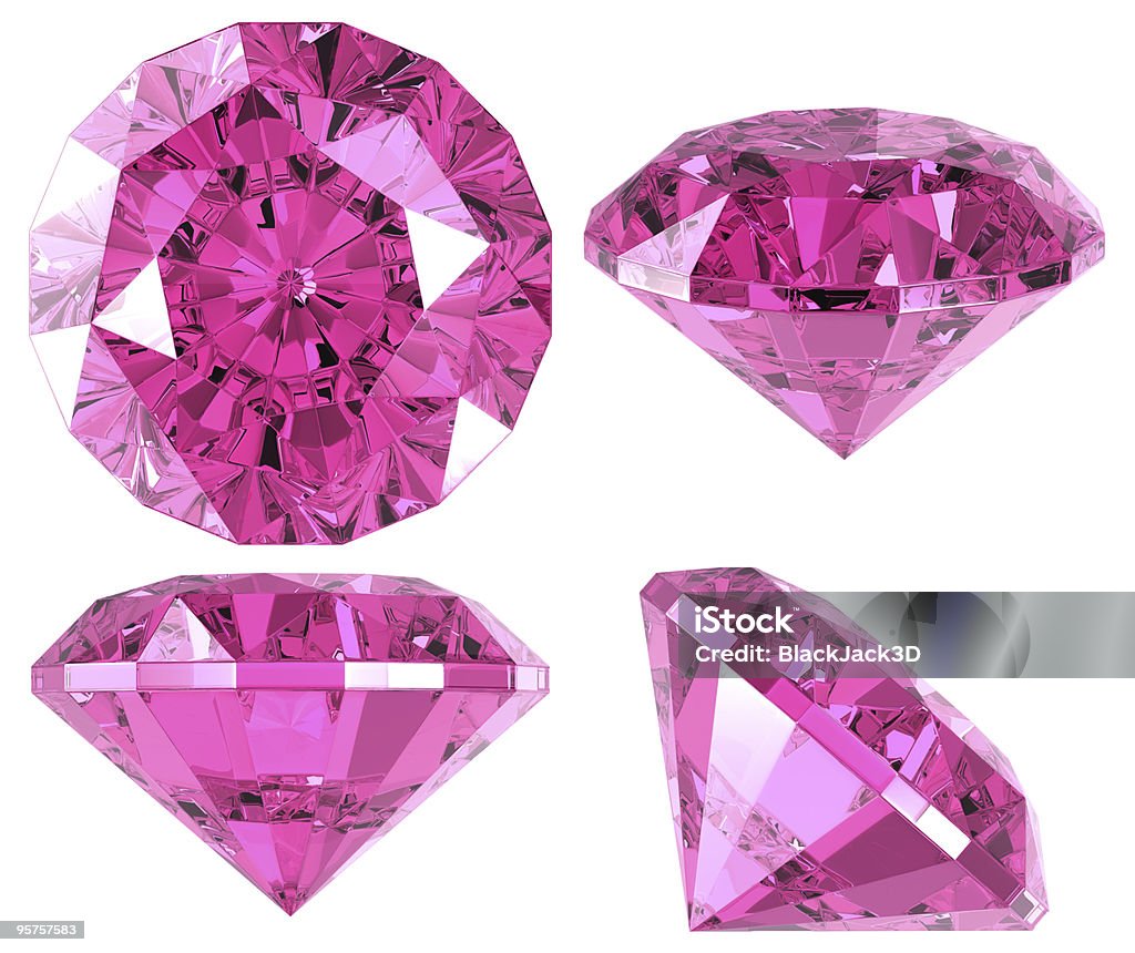 Diamant rose (4 positions - Photo de Diamant - Pierre précieuse libre de droits