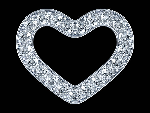istock Heart jewelry with diamonds 95757600