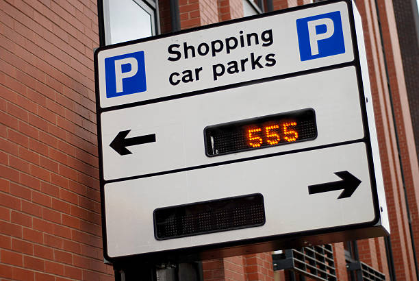 Shopping car parks sign