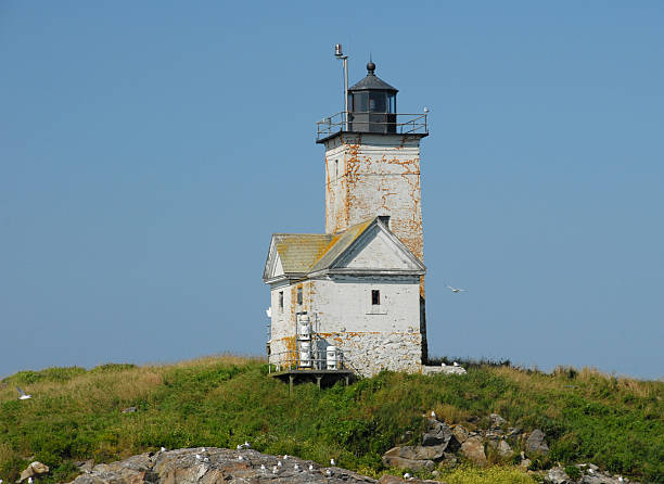 istock Two Bush Island Lighthouse on Penobscot Bay 95758004