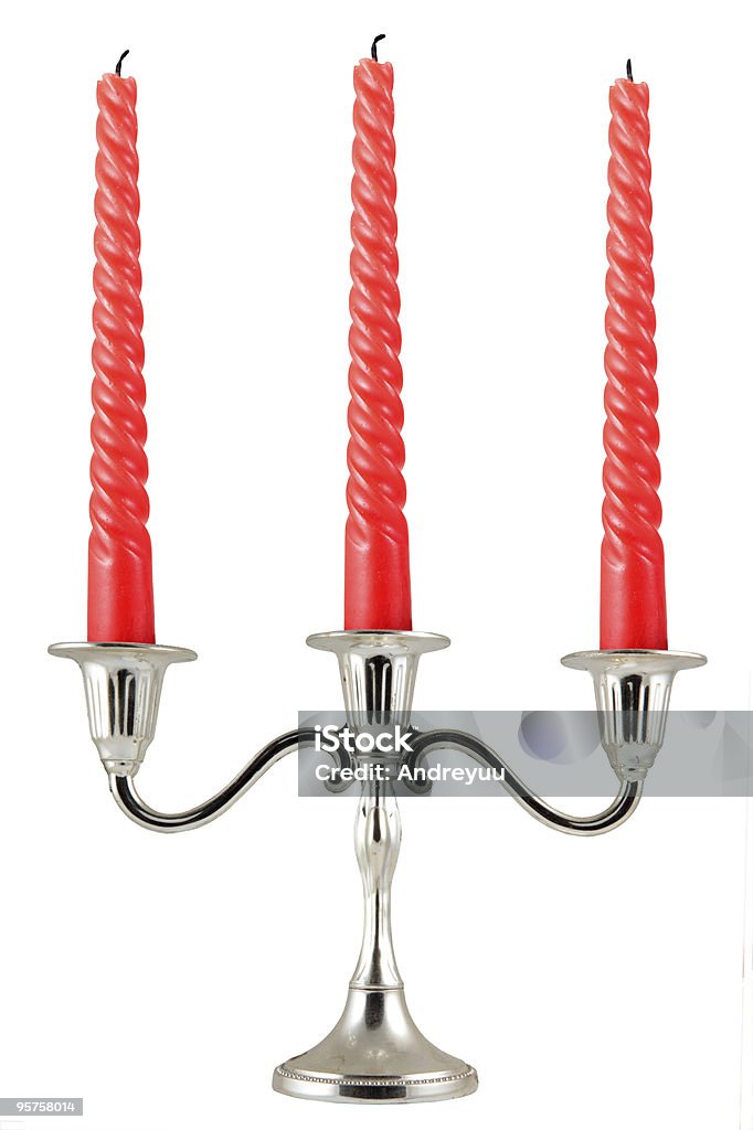 Silver candlestick  Ancient Stock Photo