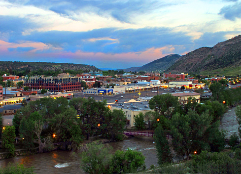 town of Durango Colorado showing Animas River