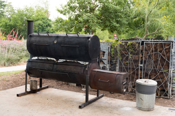 Southern Texas BBQ Smoker stock photo