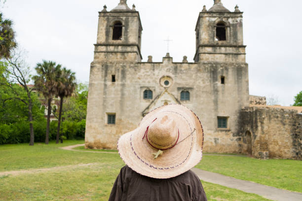Very old Mission Concepcion or Conception in San Antonio Texas.