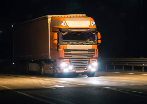 istock truck is moving on the highway 957601296