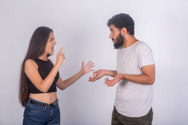 istock Furious young woman shouting at her boyfriend 957605308