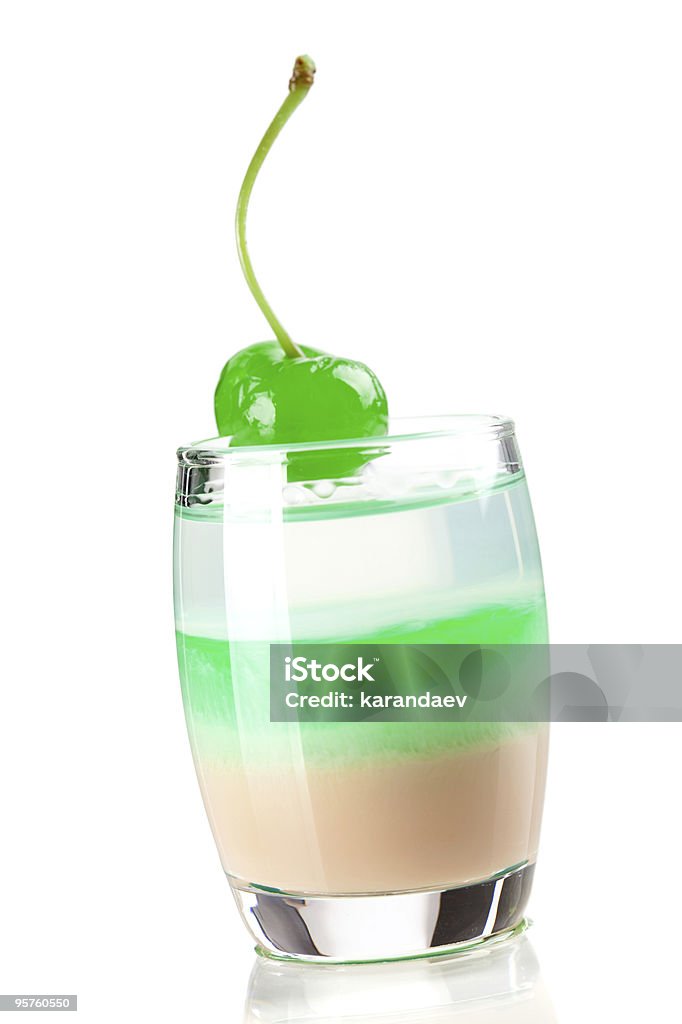 Collection cocktail : Trois couches avec green maraschino - Photo de Alcool libre de droits