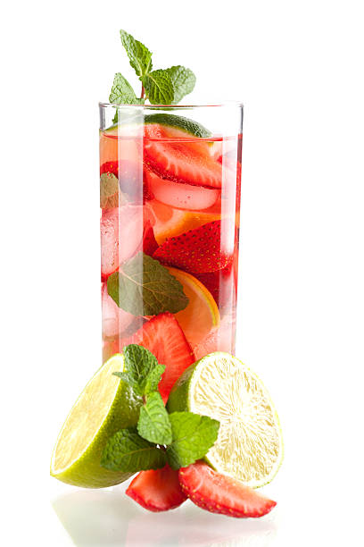 istock Cocktail collection: Strawberry mojito with lime and mint 95760820