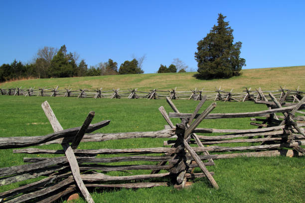 национальный парк манассас-поле боя - manassas war famous place park стоковые фото и изображения