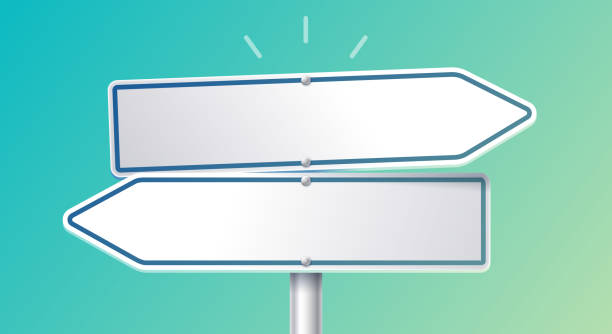 Arrow Choice Direction Options Sign Arrow choice direction options signs with space for your copy. crossroad stock illustrations