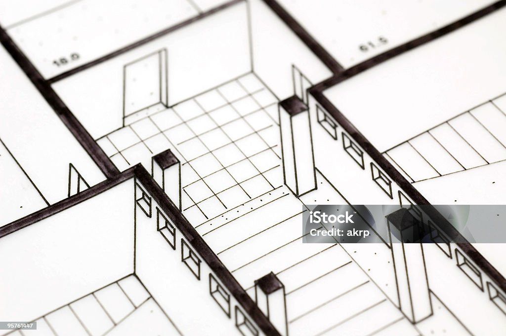 Architectural Drawing  Architecture Stock Photo