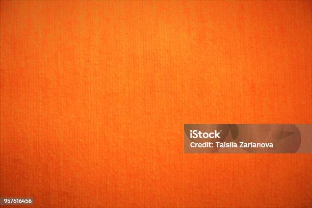 Orange Textile Velvet Fabric Fluffy Background In Bright Colors Stock Photo - Download Image Now