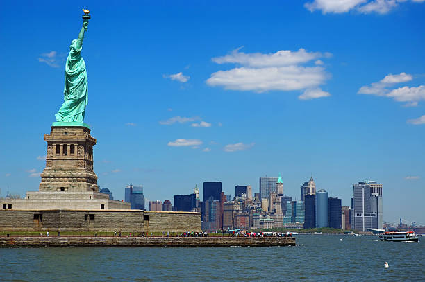 istock Statue of Liberty and Skyline 95762346