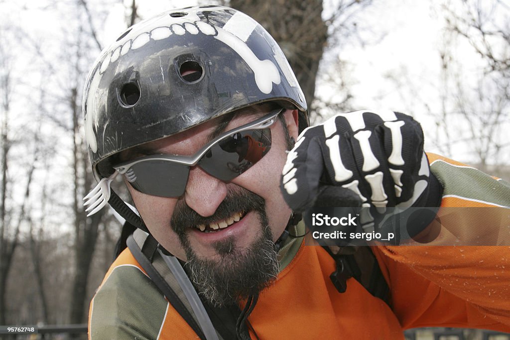 Smiling biker  Activity Stock Photo