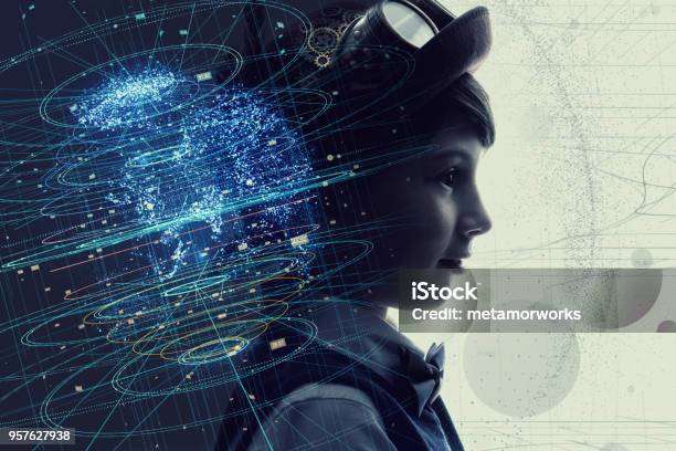 Little Child And Education Concept Ai Stock Photo - Download Image Now