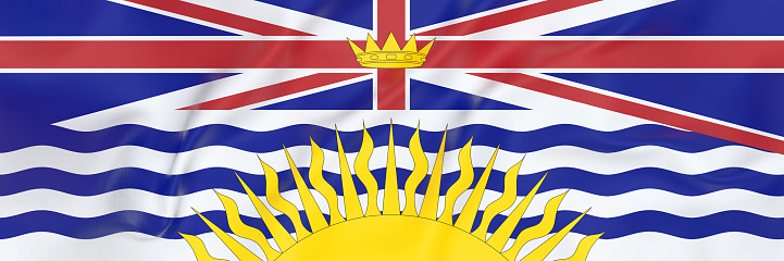 Top view of British Columbia  flag