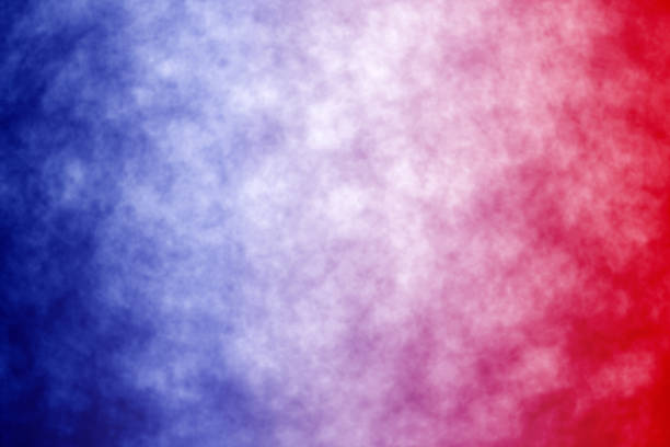 Abstract Patriotic Red White and Blue Background Abstract patriotic red white and blue color background for party invite, voting, July texture, memorial, tie dye, labor day ad, watercolor pattern, independence, and president election celebration french flag photos stock pictures, royalty-free photos & images