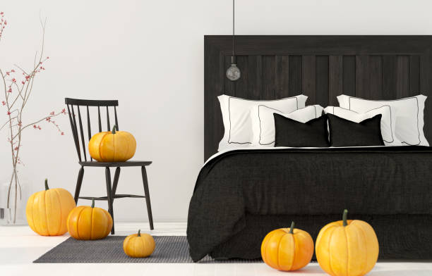 istock Bedroom and decorations for Halloween 957633628