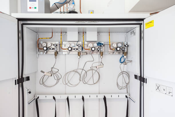 cupboard for industrial gas bottles safety Gas cylinder cabinets for indoor storage for lab flammable cabinet stock pictures, royalty-free photos & images