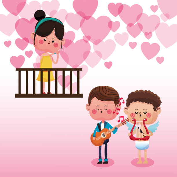 Cute Couple In Love Cartoons Stock Illustration - Download Image Now - Art,  Beauty, Body Care - iStock