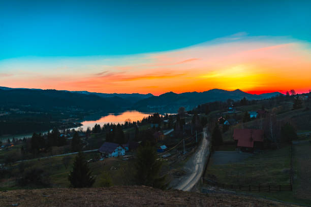 istock View at Colibita lake 957650352