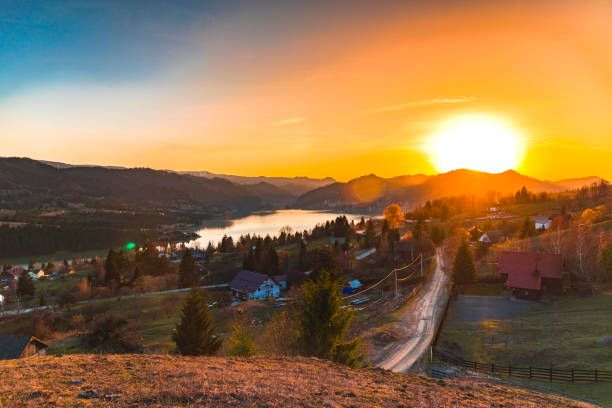 istock View at Colibita lake 957650372