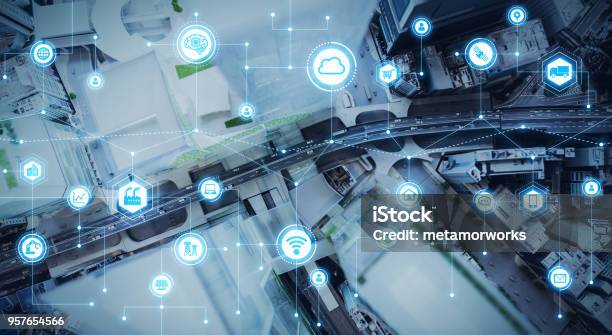 Iot Concept Stock Photo - Download Image Now - Planning, Freight Transportation, Internet of Things