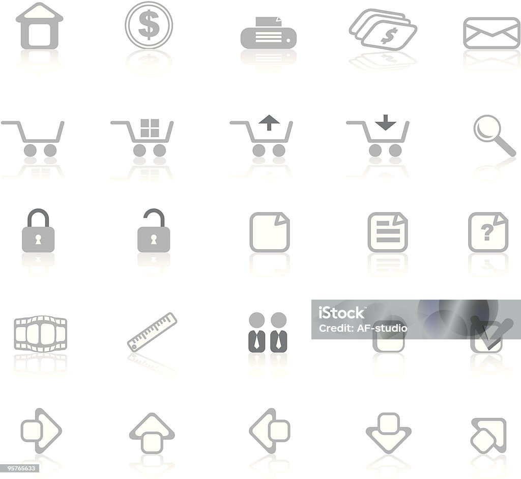 Internet-Icon Set d'icônes isolé gris, il vous suffit de - clipart vectoriel de Affaires libre de droits