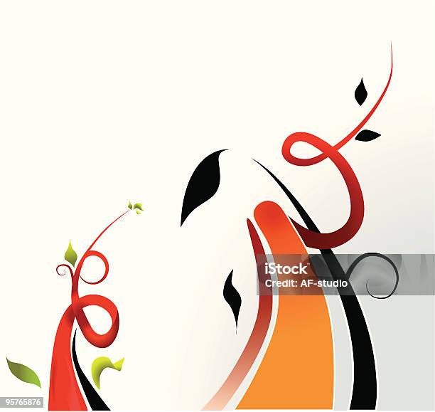 Ilustración de Adorno Floral y más Vectores Libres de Derechos de Abstracto - Abstracto, Acurrucado, Arabesco - Diseño