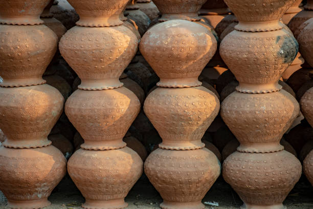 istock Earthenware pots stacked beside the road in old Bagan,Myanmar. 957659754