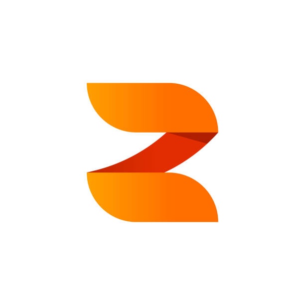 Abstract letter Z logo vector element design isolated on white background, orange gradient number 2 symbol elegant beauty rounded, creative modern trendy logotype Abstract letter Z logo vector element design isolated on white background, orange gradient number 2 symbol elegant beauty rounded style, creative modern trendy logotype letter z stock illustrations