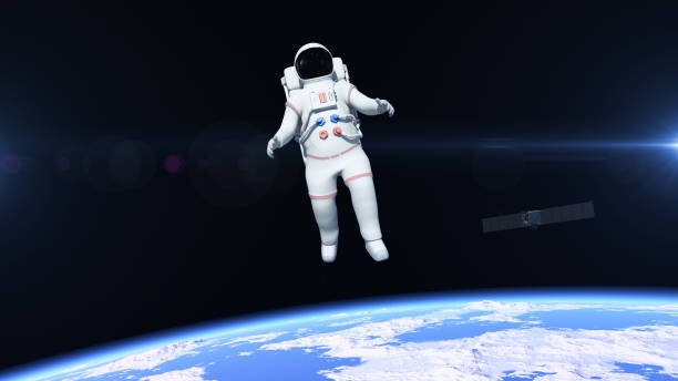 istock Astronaut Flying Over The North Pole 957681352
