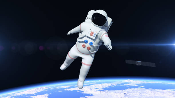 istock Astronaut Flying Over The North Pole 957681354