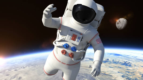 istock Astronaut Flying Over The Planet Earth - Close Up 957684886