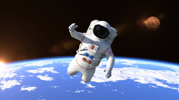 istock Astronaut Flying Over The North Pole - Close Up 957684968
