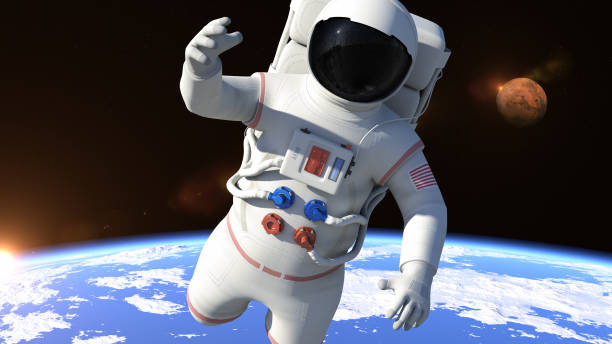 istock Astronaut Flying Over The North Pole - Close Up 957684994