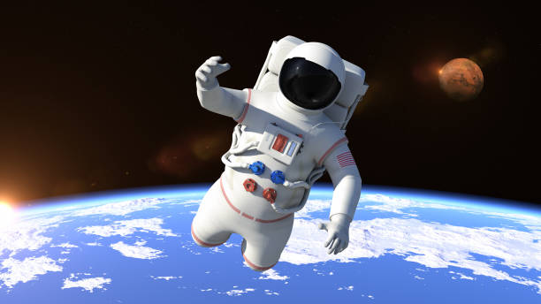 istock Astronaut Flying Over The North Pole - Close Up 957685064