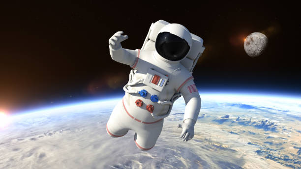 istock Astronaut Flying Over The Planet Earth - Close Up 957685070
