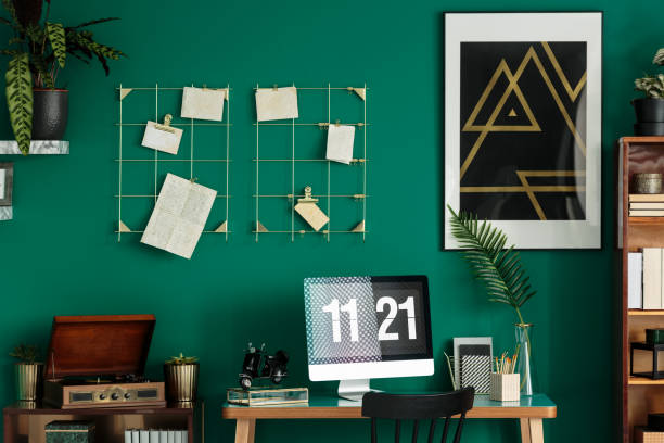 istock Black and gold poster 957686106