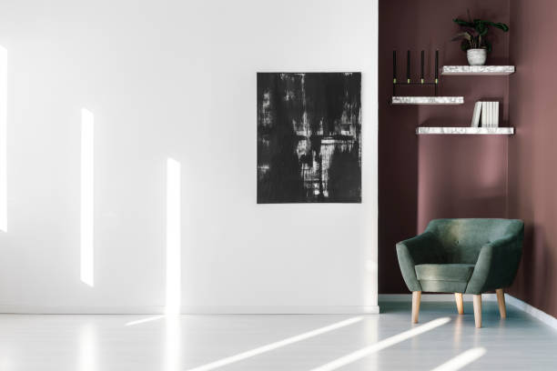 istock Living room with black poster 957690694
