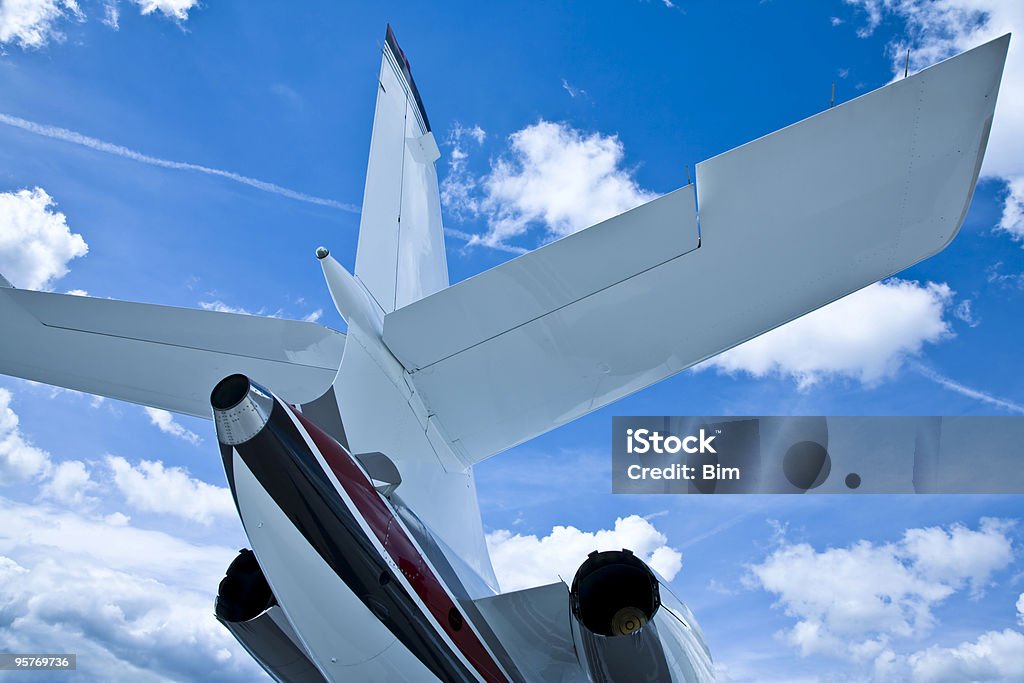 Firmenflugzeug's Tail - Lizenzfrei Aerodynamisch Stock-Foto