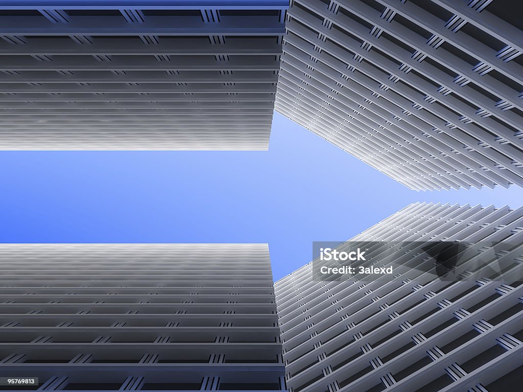 Skyscraper- freccia - Foto stock royalty-free di Segno di freccia