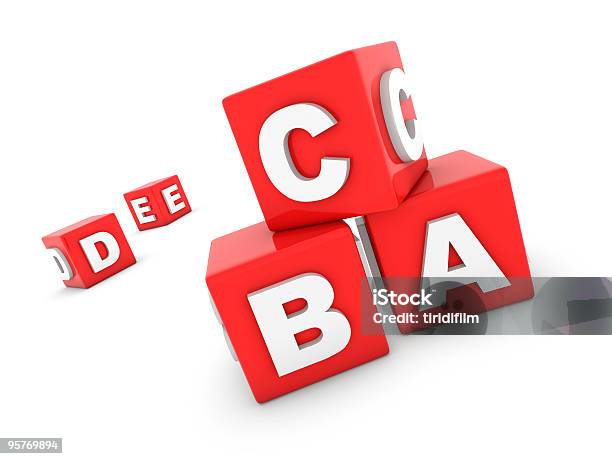 Abc Preschool Concept Stock Photo - Download Image Now - Alphabet, White Background, Alphabetical Order