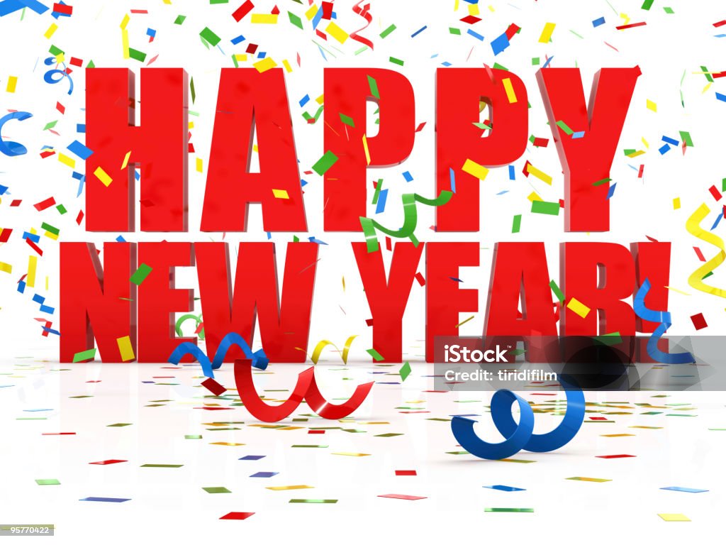 Felice anno nuovo - Foto stock royalty-free di Clip art