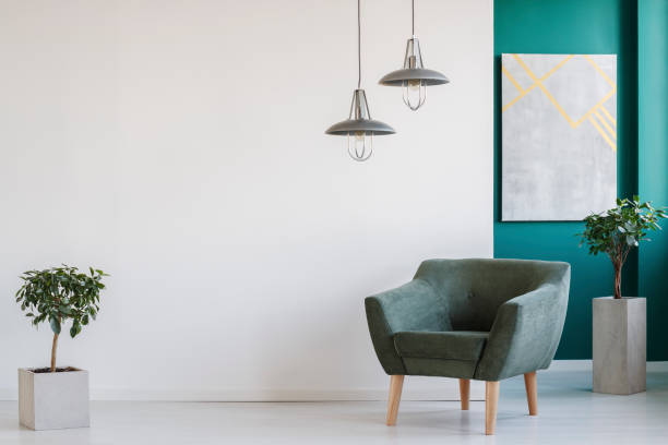 Minimalist aesthetic living room interior